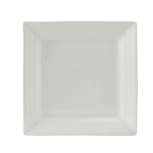 Tuxton China Inc FPH-0845 Pacifica 8-1/2" Porcelain White Square Plate - 1 Doz
