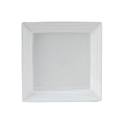 Tuxton China Inc FPH-0965 Pacifica 9-3/4" Porcelain White Square Plate - 1 Doz
