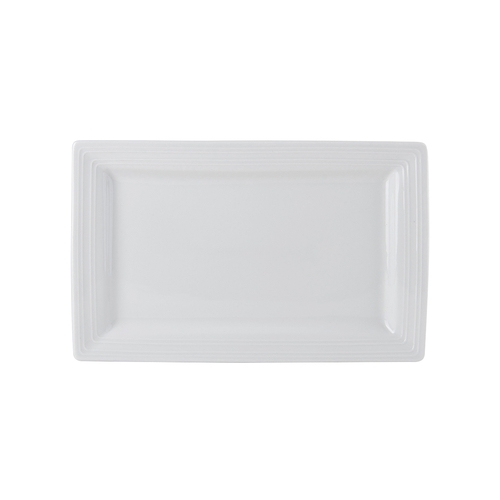 Tuxton China Inc FPH-110B Pacifica 11" x 6-7/8" Porcelain White Rectangle Plate -1 Dz 