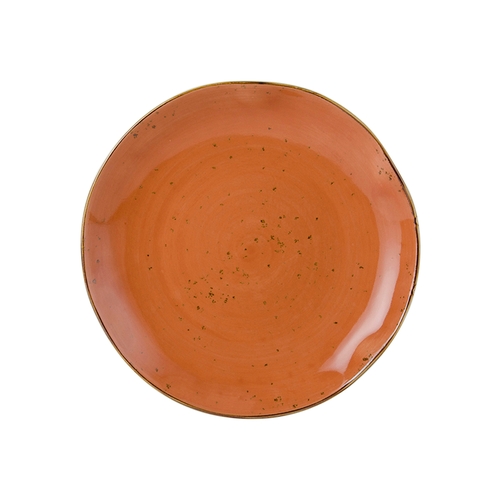 Tuxton China Inc GGC-006 Artisan Geode 10-1/4" Coral Porcelain Round Plate - 1 Doz