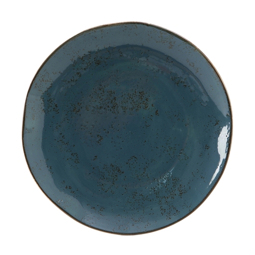 Tuxton China Inc GGE-005 Artisan Geode 9" Azure Porcelain Round Plate - 2 Doz