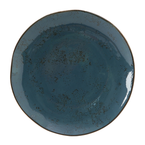 Tuxton China Inc GGE-006 Artisan Geode 10-1/4" Azure Porcelain Round Plate - 1 Doz