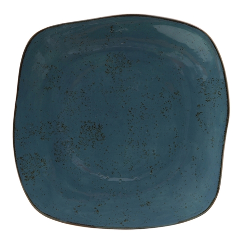 Tuxton China Inc GGE-502 Artisan Geode 11" Azure Porcelain Square Plate - 1 Doz