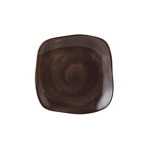 Tuxton China Inc GGM-500 Artisan Geode 7-1/4" Mushroom Porcelain Square Plate - 1 Doz