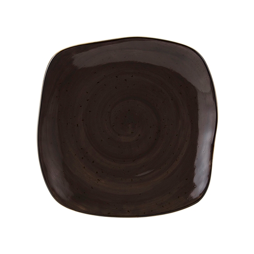 Tuxton China Inc GGM-502 Artisan Geode 11" Mushroom Porcelain Square Plate - 1 Doz