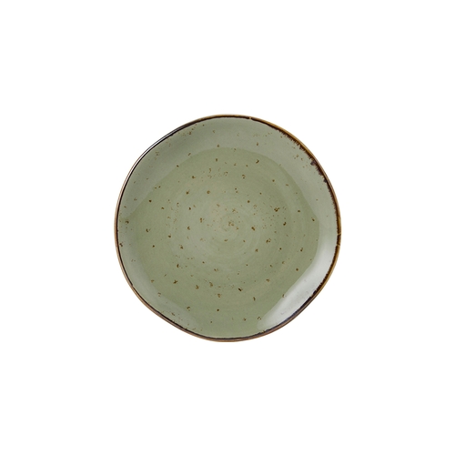 Tuxton China Inc GGO-002 Artisan Geode 6-1/2" Olive Porcelain Round Plate - 2 Doz