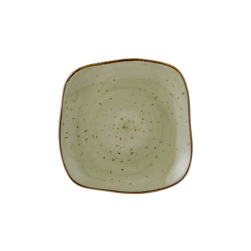 Tuxton China Inc GGO-500 Artisan Geode 7-1/4" Olive Porcelain Square Plate - 1 Doz