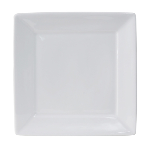 Tuxton China Inc GSP-006 Santorini 10-1/8" Porcelain White Square Plate - 1 Doz