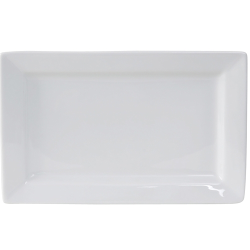 Tuxton China Inc GSP-551 Santorini 11" x 7" Porcelain White Rectangular Plate - 1 Doz