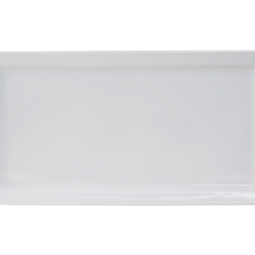 Tuxton China Inc GSP-552 Santorini 15.5" x 8" Porcelain White Rectangle Plate - 6 EA