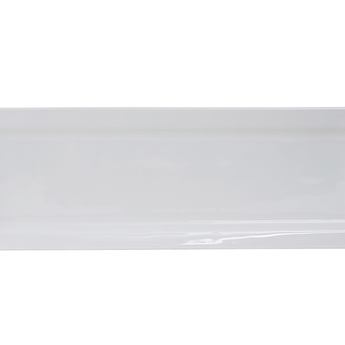 Tuxton China Inc GSP-553 Santorini 16" x 5.5" Porcelain White Rectangle Plate - 1 Doz