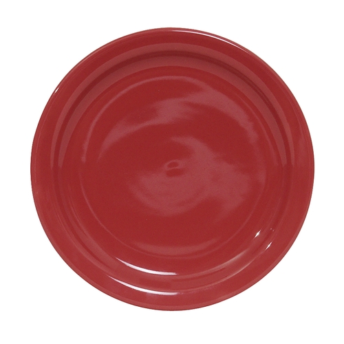 Tuxton China Inc NQA-090 TuxCare 9" Cayenne Ceramic Round Plate - 2 Doz