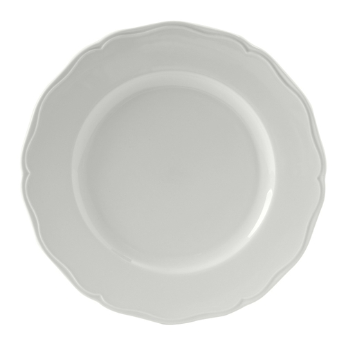 Tuxton China Inc SCA-104 Charleston 10-3/4" Porcelain White Round Plate - 1 Doz