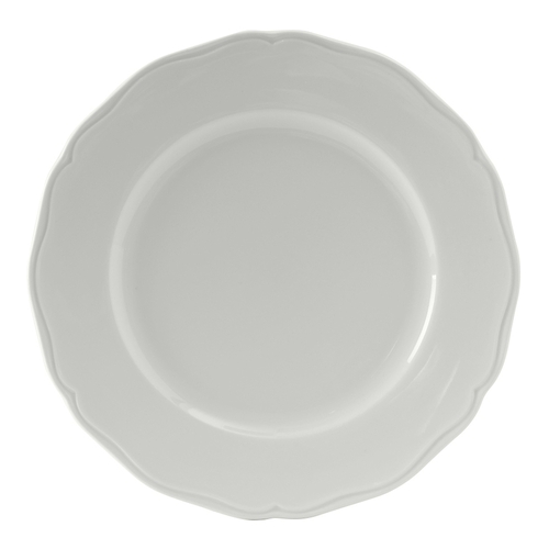 Tuxton China Inc SCA-122 Charleston 12-1/4" Porcelain White Round Plate - 1 Doz