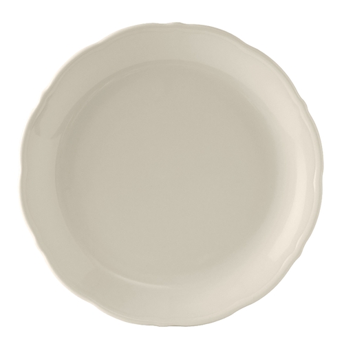 Tuxton China Inc SEA-100 Seabreeze 10" Amr White/Eggshell Round Plate - 1 Doz