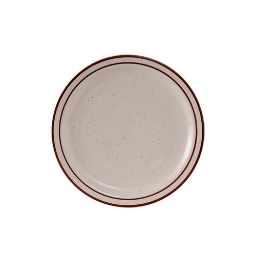 Tuxton China Inc TBS-005 Bahamas 5-1/2" Amr White/Eggshell Brown Speckle Round Plate