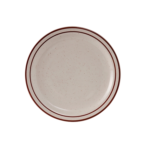 Tuxton China Inc TBS-006 Bahamas 6-1/2" Amr White/Eggshell Brown Speckle Plate - 3 Dz