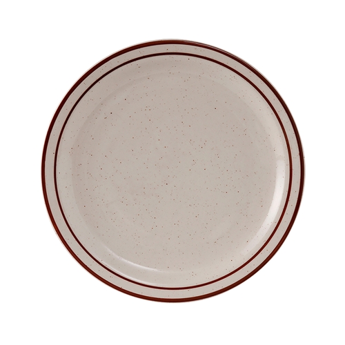 Tuxton China Inc TBS-022 Bahamas 8-1/8" Amr White/Eggshell Brown Speckle Plate 