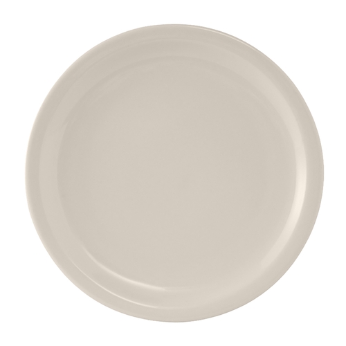 Tuxton China Inc TNR-009 Nevada 9-1/2" Amr White/Eggshell Ceramic Round Plate - 2 Doz