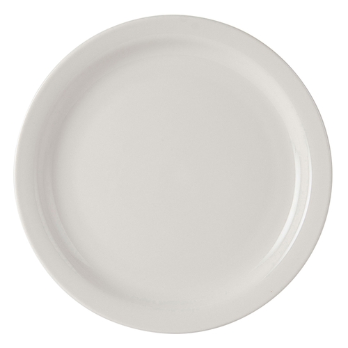 Tuxton China Inc TNR-916 Nevada 10-1/2" Eggshell Ceramic Round Plate - 1 Doz