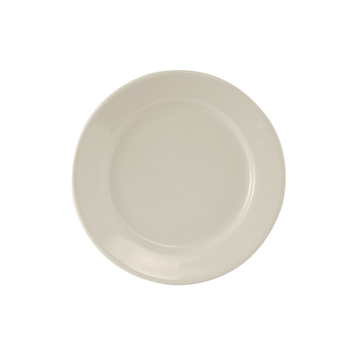 Tuxton China Inc TRE-005 Reno 5-1/2" Amr White/Eggshell Ceramic Round Plate - 3 Doz