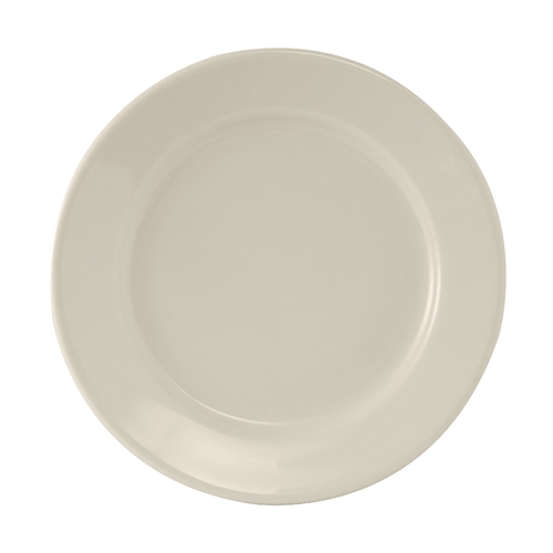 Tuxton China Inc TRE-008 Reno 9" Amr White/Eggshell Ceramic Round Plate - 2 Doz