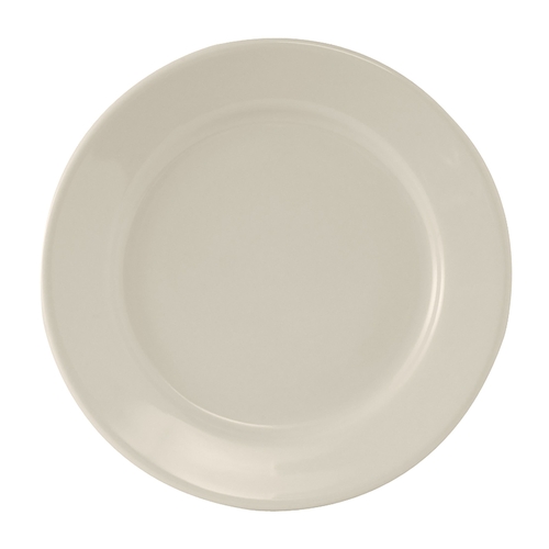 Tuxton China Inc TRE-009 Reno 9-5/8" Amr White/Eggshell Ceramic Round Plate - 2 Doz