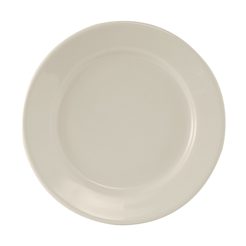 Tuxton China Inc TRE-908 Reno 9" Amr White/Eggshell Ceramic Round Plate - 2 Doz