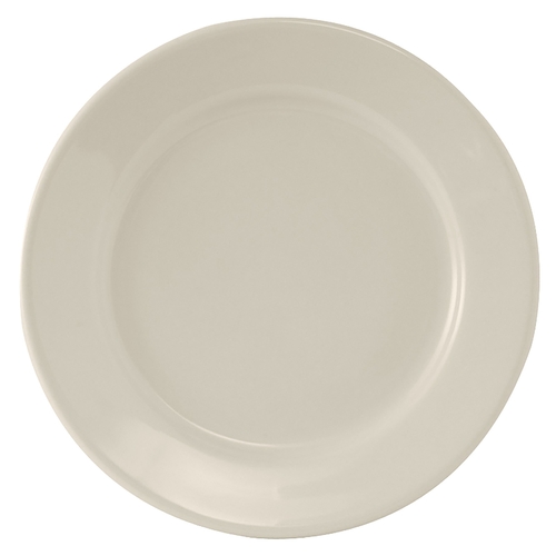 Tuxton China Inc TRE-921 Reno 12-3/8" Amr White/Eggshell Ceramic Round Plate - 1 Doz