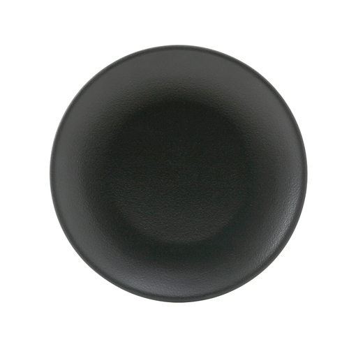 Tuxton China Inc VBA-071 Zion 7-1/8" Matte Black Porcelain Round Coupe Plate - 3 Doz