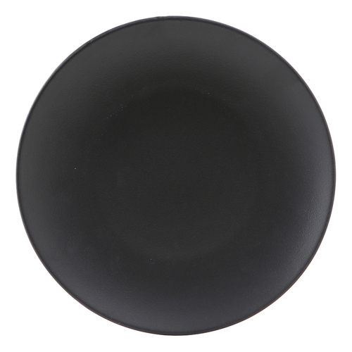 Tuxton China Inc VBA-102 Zion 10-1/4" Matte Black Porcelain Round Coupe Plate - 1 Doz