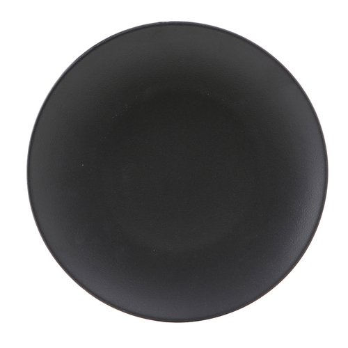 Tuxton China Inc VBA-115 Zion 11-3/4" Matte Black Porcelain Round Coupe Plate - 1 Doz