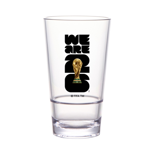 GET S-17-FIFA26-LOGOCOLOR FIFA 16 oz Pint Glass w/ World Cup B&W Trophy Logo - 2 Doz