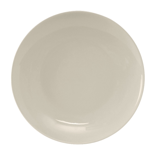 Tuxton China Inc VEA-095 Venice 9-5/8" Amr White/Eggshell Ceramic Coupe Plate - 2 Doz