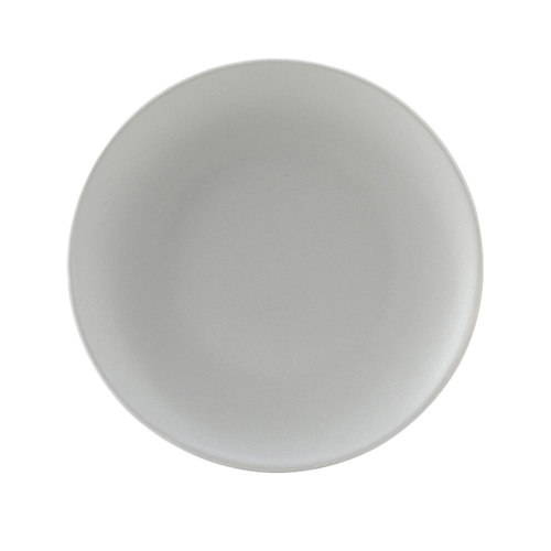 Tuxton China Inc VGA-064 Zion 6-1/2" Matte Gray Porcelain Coupe Plate - 3 Doz