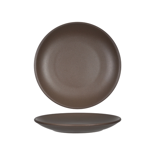 Tuxton China Inc VNA-071 Zion 7-1/8" Matte Brown Porcelain Coupe Plate - 3 Doz