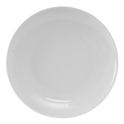Tuxton China Inc VPA-102 Florence 10-1/4" Porcelain White Round Coupe Plate - 1 Doz
