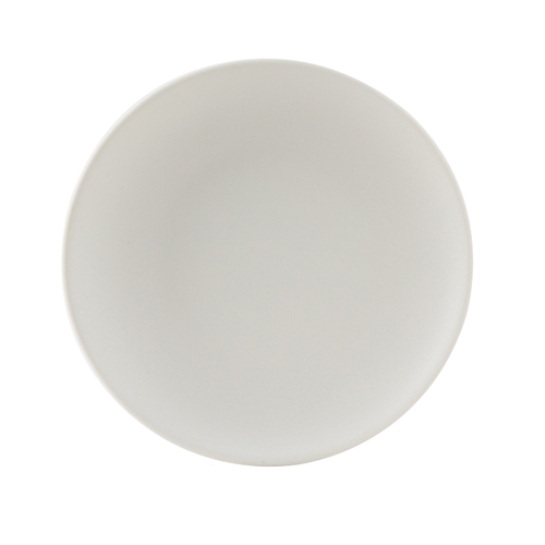 Tuxton China Inc VWA-064 Zion 6-1/2" Matte White Porcelain Round Coupe Plate - 3 Doz