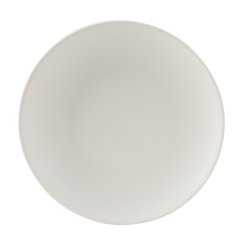 Tuxton China Inc VWA-090 Zion 9" Matte White Porcelain Round Coupe Plate - 2 Doz