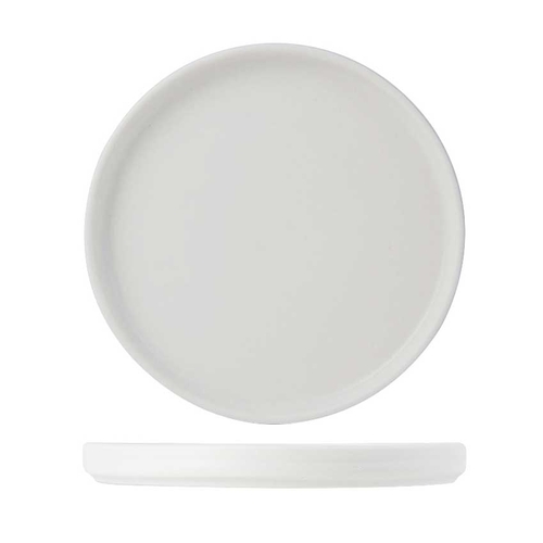 Tuxton China Inc VWAS064 Zion 6-1/2" Matte White Porcelain Straight Side Plate - 2 Dz