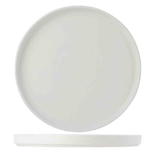 Tuxton China Inc VWAS106 Zion 10-3/4" Matte White Porcelain Straight Side Plate -1 Dz