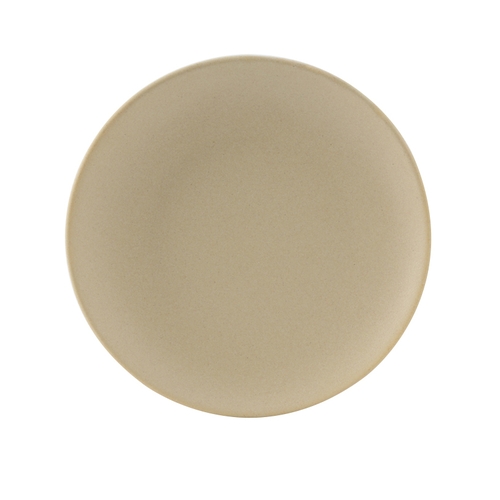 Tuxton China Inc VYA-064 Zion 6-1/2" Matte Beige Porcelain Round Coupe Plate - 3 Doz