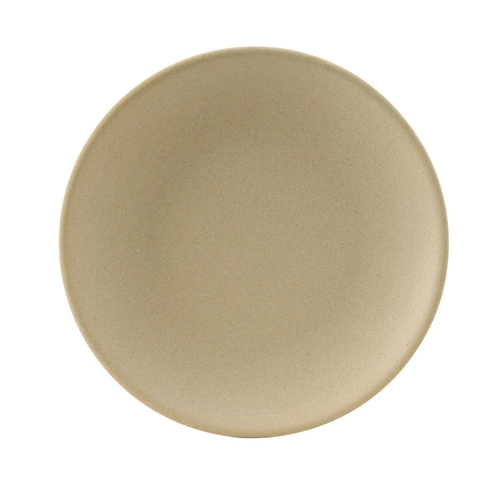Tuxton China Inc VYA-071 Zion 7-1/8" Matte Beige Porcelain Round Coupe Plate - 3 Doz