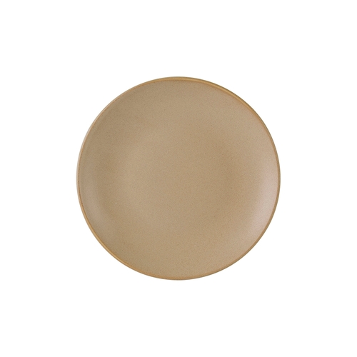 Tuxton China Inc VYA-080 Zion 8" Matte Beige Porcelain Round Coupe Plate - 2 Doz