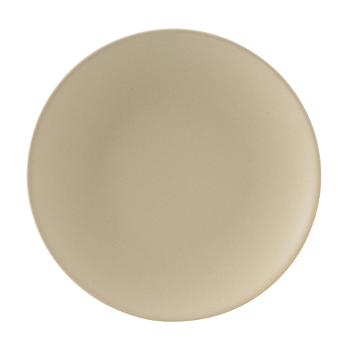 Tuxton China Inc VYA-090 Zion 9" Matte Beige Porcelain Round Coupe Plate - 2 Doz