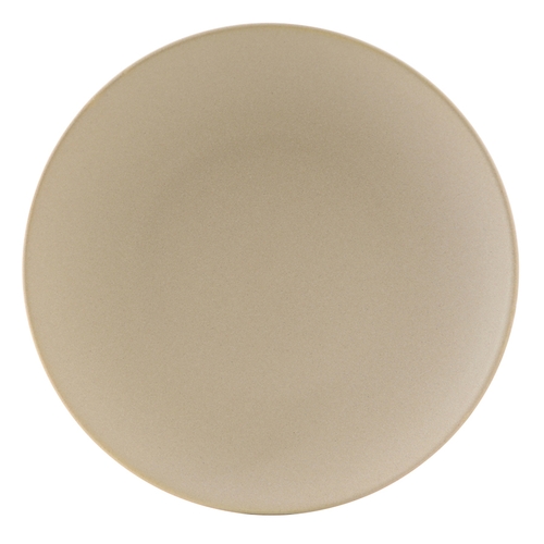 Tuxton China Inc VYA-102 Zion 9" Matte Beige Porcelain Round Coupe Plate - 1 Doz