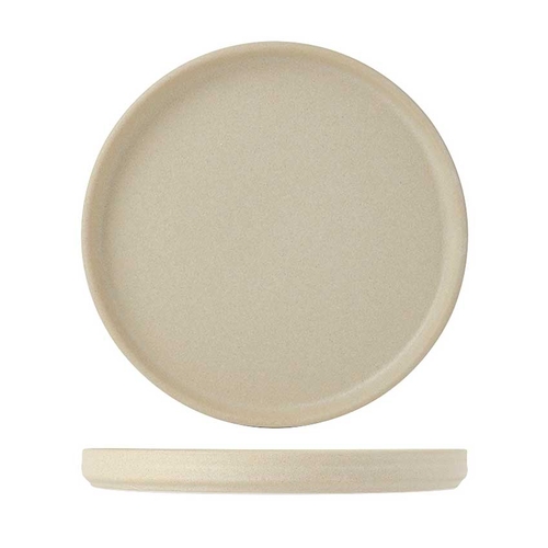 Tuxton China Inc VWAS064 Zion 6-1/2" Matte Beige Porcelain Straight Side Plate - 2 Dz