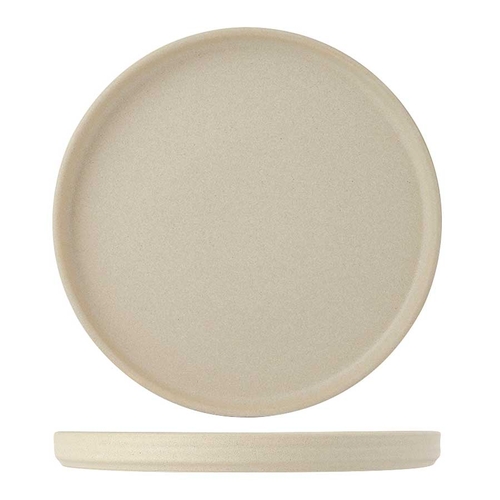 Tuxton China Inc VYAS082 Zion 8-1/4" Matte Beige Porcelain Straight Side Plate - 2 Dz