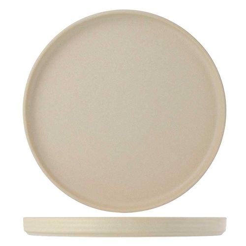 Tuxton China Inc VYAS106 Zion 10-3/4" Matte Beige Porcelain Straight Side Plate -1 Dz