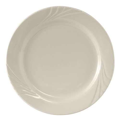 Tuxton China Inc YEA-102 Monterey 10-1/4" Amr White/Eggshell Round Plate - 1 Doz
